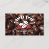 Kaffee Bean Pile | Kaffee-Logo Visitenkarte (Vorderseite)