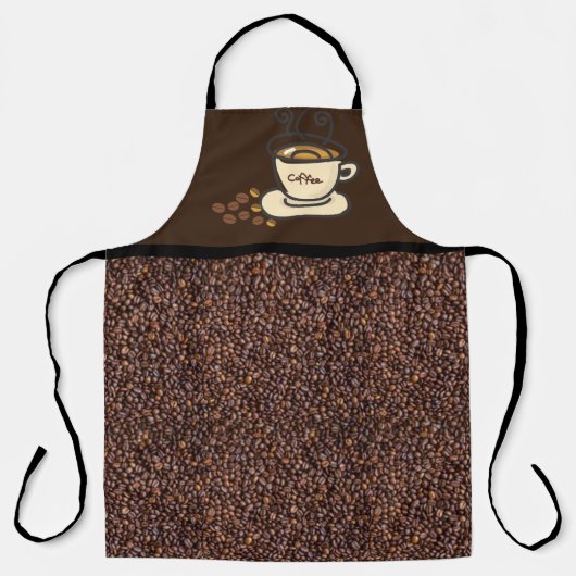 Kaffee Bean Print / Kaffee Lover Print-All-over Schürze (Vorderseite)