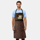Kaffee Bean Print / Kaffee Lover Print-All-over Schürze (Getragen)