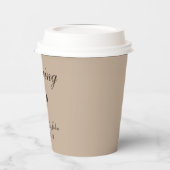 Kaffee Bean Wedding Brautparty Beige Paper Cups Pappbecher (Links)