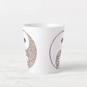 Kaffee Bean Yin/Yang Latte Tasse (Vorderseite)