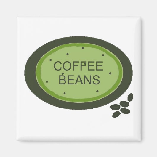 Kaffee Bean-Zeichen Magnet (Vorne)