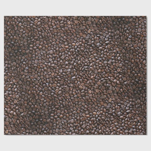 KAFFEE BEANS PATTERN GESCHENKPAPIER (Flach)