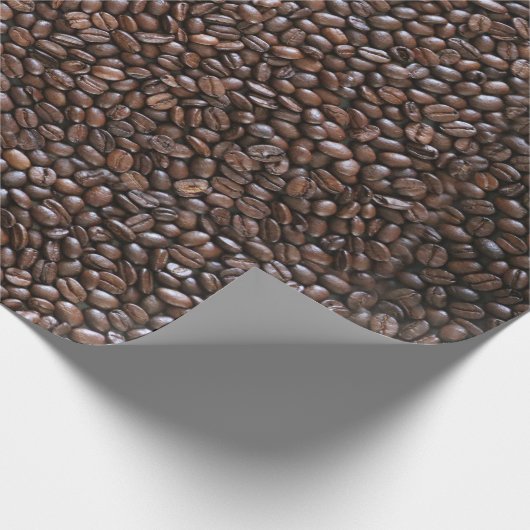 KAFFEE BEANS PATTERN GESCHENKPAPIER (Ecke)
