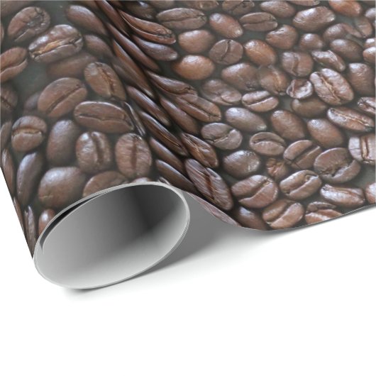 KAFFEE BEANS PATTERN GESCHENKPAPIER (Rolleneckpunkt)