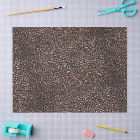 KAFFEE BEANS PATTERN SEIDENPAPIER (Basteln)