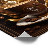Kaffee bearbeitet poster (Ecke)