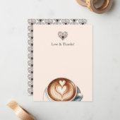 Kaffee bedanken Sie sich bei den Karten (Vorderseite/Rückseite Beispiel)