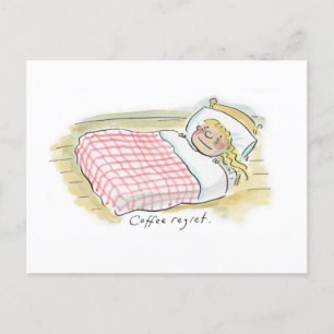 Kaffee-Bedauern Postkarte