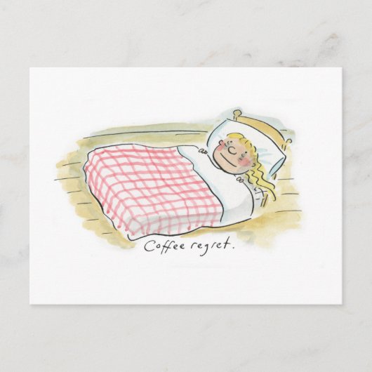 Kaffee-Bedauern Postkarte (Vorderseite)