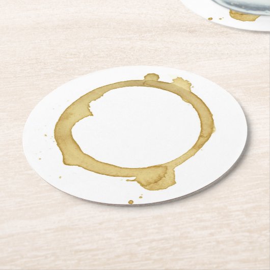 Kaffee befleckte Untersetzer (Angewinkelt)