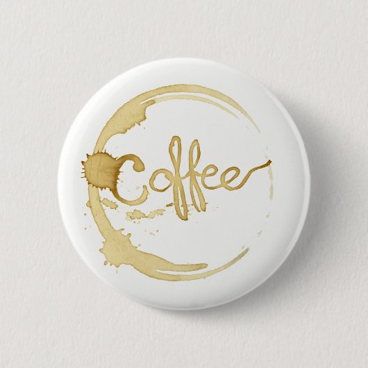 Kaffee beflecktes Knopf-Button Button (Vorderseite)