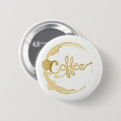 Kaffee beflecktes Knopf-Button Button (Vorne & Hinten)