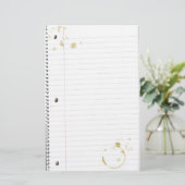 Kaffee beflecktes Notizbuch-Papier (Spitze 10) Briefpapier (Stehend Vorderseite)