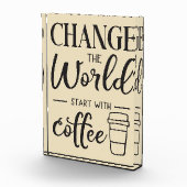 Kaffee beginnt lange mit Kaffee Fotoblock (Rechts)