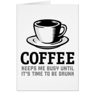 Kaffee behält mich beschäftigt, bis es Zeit ist,