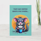 Kaffee Behalte dir jungen Geburtstag Karte (Vorderseite)