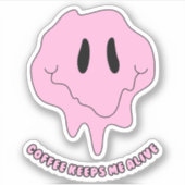 Kaffee Behalte mich leben Aufkleber (Vorderseite)