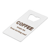 KAFFEE BEHALTE MIR... GELDBEUTEL FLASCHENÖFFNER (Rückseite Schrägansicht)