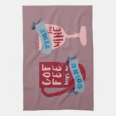 Kaffee Behalte mir zu gehen Geschirrtuch (Vertikal)