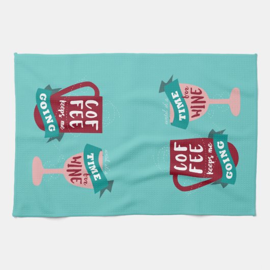 Kaffee Behalte mir zu gehen Geschirrtuch (Horizontal)