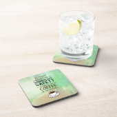 Kaffee - Beitrag zur Arbeitsplatz-Sicherheit Untersetzer (Rechte Seite)