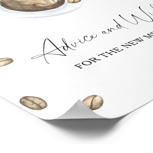 Kaffee - Beratung und Wünsche für Neugeborene Poster (Ecke)