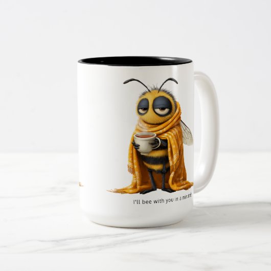 Kaffee Biene Zweifarbige Tasse (VorderseiteRechts)