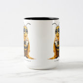 Kaffee Biene Zweifarbige Tasse (Mittel)