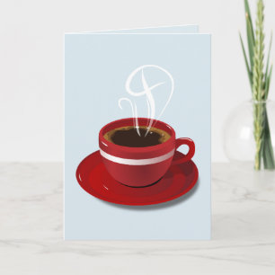 KAFFEE BIRTHDAY GREETING CARD DANKESKARTE