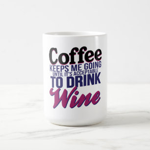 Kaffee, bis es annehmbar ist, Wein zu trinken Kaffeetasse