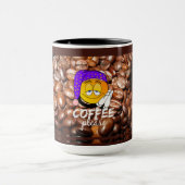 "Kaffee bitte!" Funny Emoji Tasse (Zentrum)