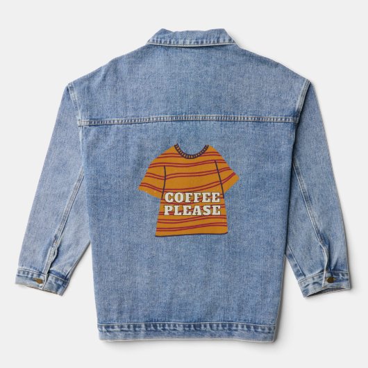 Kaffee bitte jeansjacke (Rückseite)
