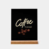 Kaffee bitte Kaffee Läden Acrylschild (Vorderseite)