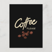 Kaffee bitte Kaffee Läden Postkarte (Vorderseite)