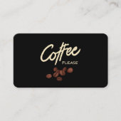 Kaffee bitte Kaffee Läden Visitenkarte (Vorderseite)