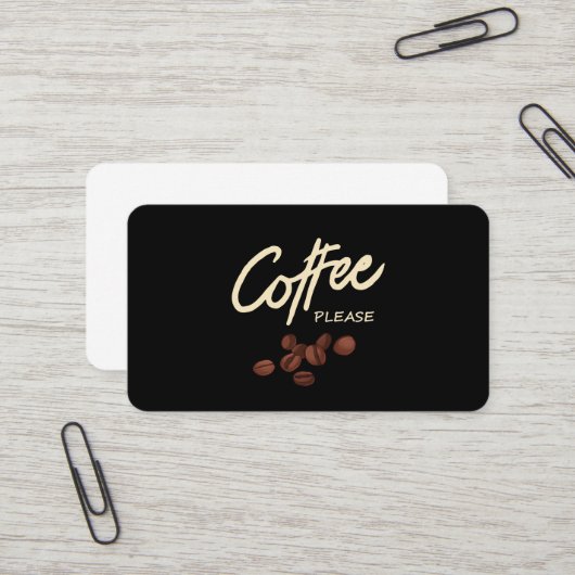 Kaffee bitte Kaffee Läden Visitenkarte (Vorderseite/Rückseite Beispiel)