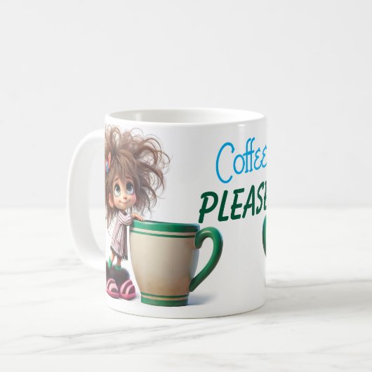 Kaffee Bitte  Kaffeetasse (Vorderseite Links)