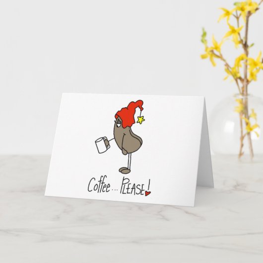 Kaffee bitte karte (Gelbe Blume)