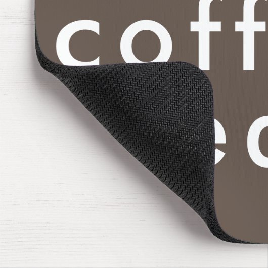 Kaffee Bitte kühl einfach, modern Mousepad (Ecke)