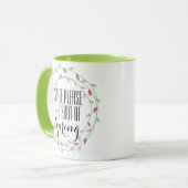 Kaffee Bitte mit einem Schuss Frühlingsflorengarla Tasse (Vorderseite Links)