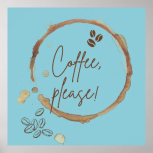 Kaffee bitte poster