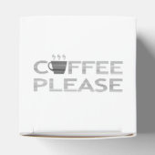 Kaffee bitte - Tasse - grau und schwarz. Geschenkschachtel (Oben)