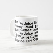 Kaffee, Black 11 oz Ringer Tasse (Vorderseite Links)