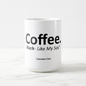 Kaffee, Black 15 oz Ringer Tasse (Mittel)