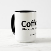 Kaffee, Black 15 oz Ringer Tasse (Vorderseite Links)