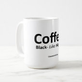 Kaffee, Black 15 oz Ringer Tasse (Vorderseite Links)