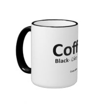 Kaffee, Black 15 oz Ringer Tasse