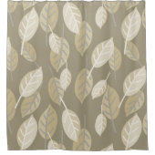 Kaffee-Blätter Duschvorhang (Vorderseite)