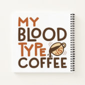 Kaffee-Blut-Typ-Grafik als Geschenk für Kaffeelieb Notizblock (Rückseite)